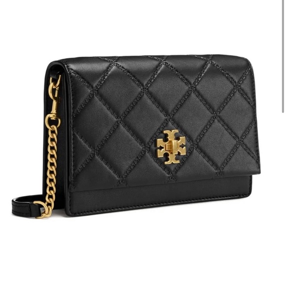 Tory Burch Mini Georgia Turnlock Chain - Quilt Pattern Embossing Leather Bag - Picture 1 of 13